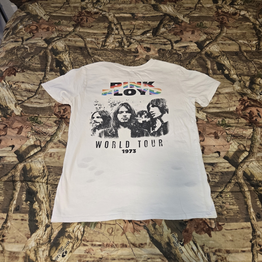 Pink Floyd White Tee with Subtle Graphics
